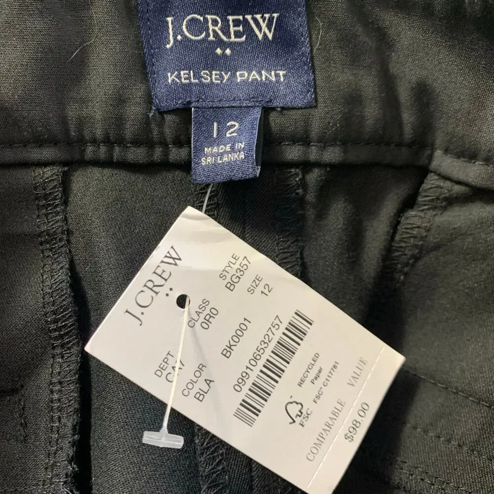 NWT J. Crew Factory Black Kelsey Flare Pant Size 12 - Picture 8 of 9